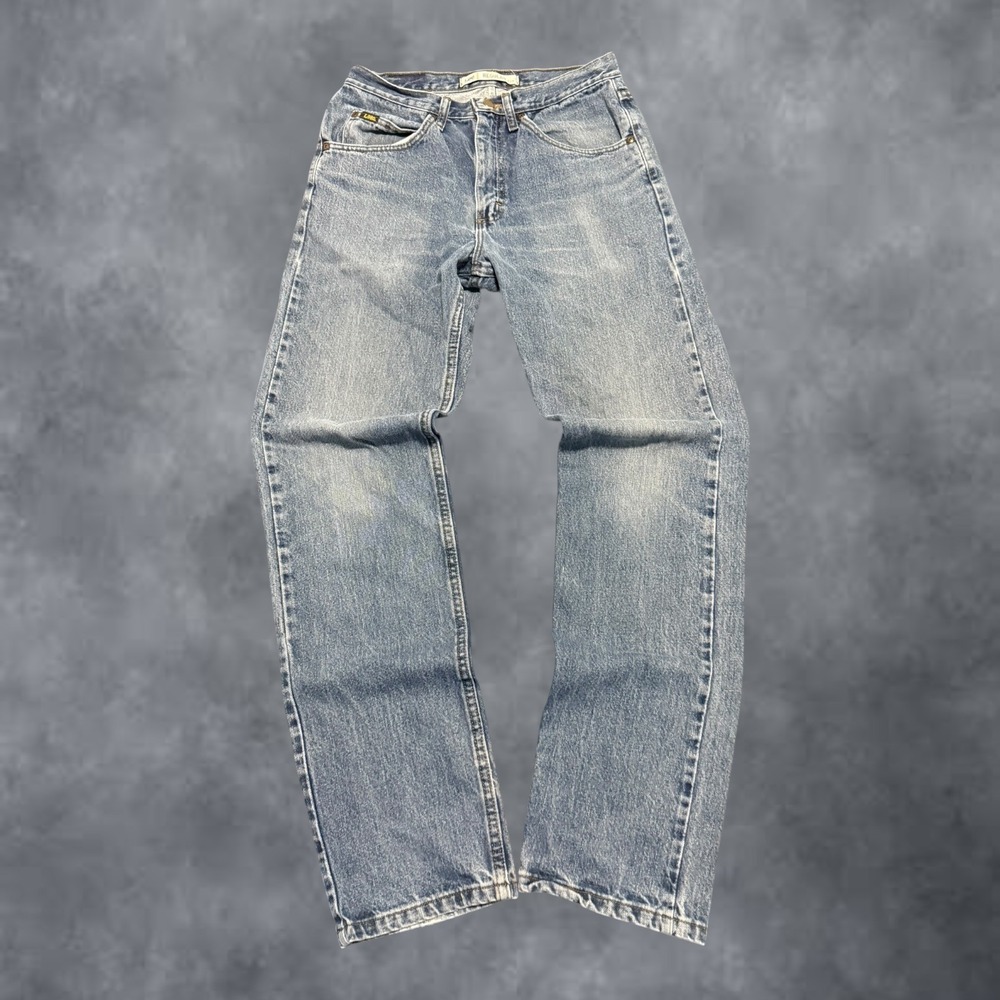 Lee Regular Fit Jeans Mens 32x34 Medium Wash Straight Leg Denim 100% Cotton